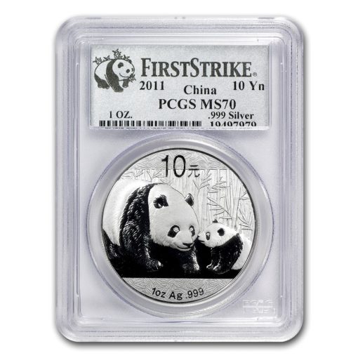 2011 (New) Chinese Panda in Capsule 1 oz Silver Coin MS70 (Random Label) - Image 2