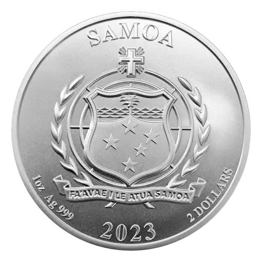 2023年 (新品) サモア「四神・朱雀」純銀 1オンス 銀貨 - 画像 (2)