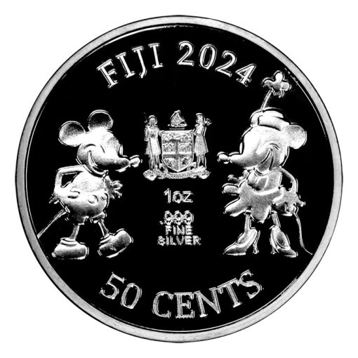 2024年 (新品) フィジー「蒸気船 ウィリー」純銀 1オンス 銀貨 - 画像 (2)