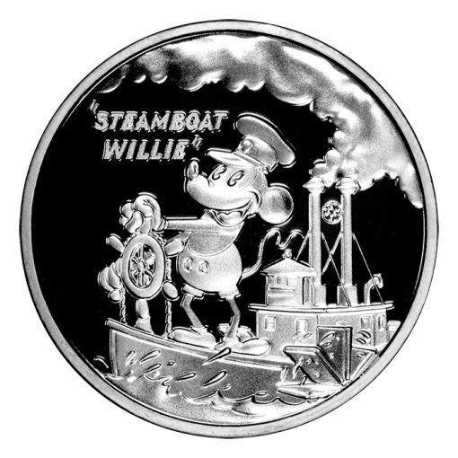 2024年 (新品) フィジー「蒸気船 ウィリー」純銀 1オンス 銀貨