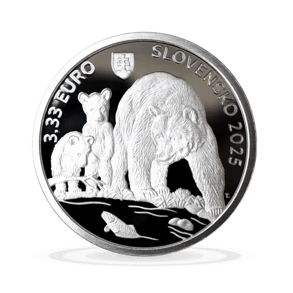 (New) Slovakia Fauna and Flora in Slovakia - Grey Wolf, Eurasian Lynx, Brown Bear Silver 1 oz Proof Coin【3 Coin Set】 - Image 8