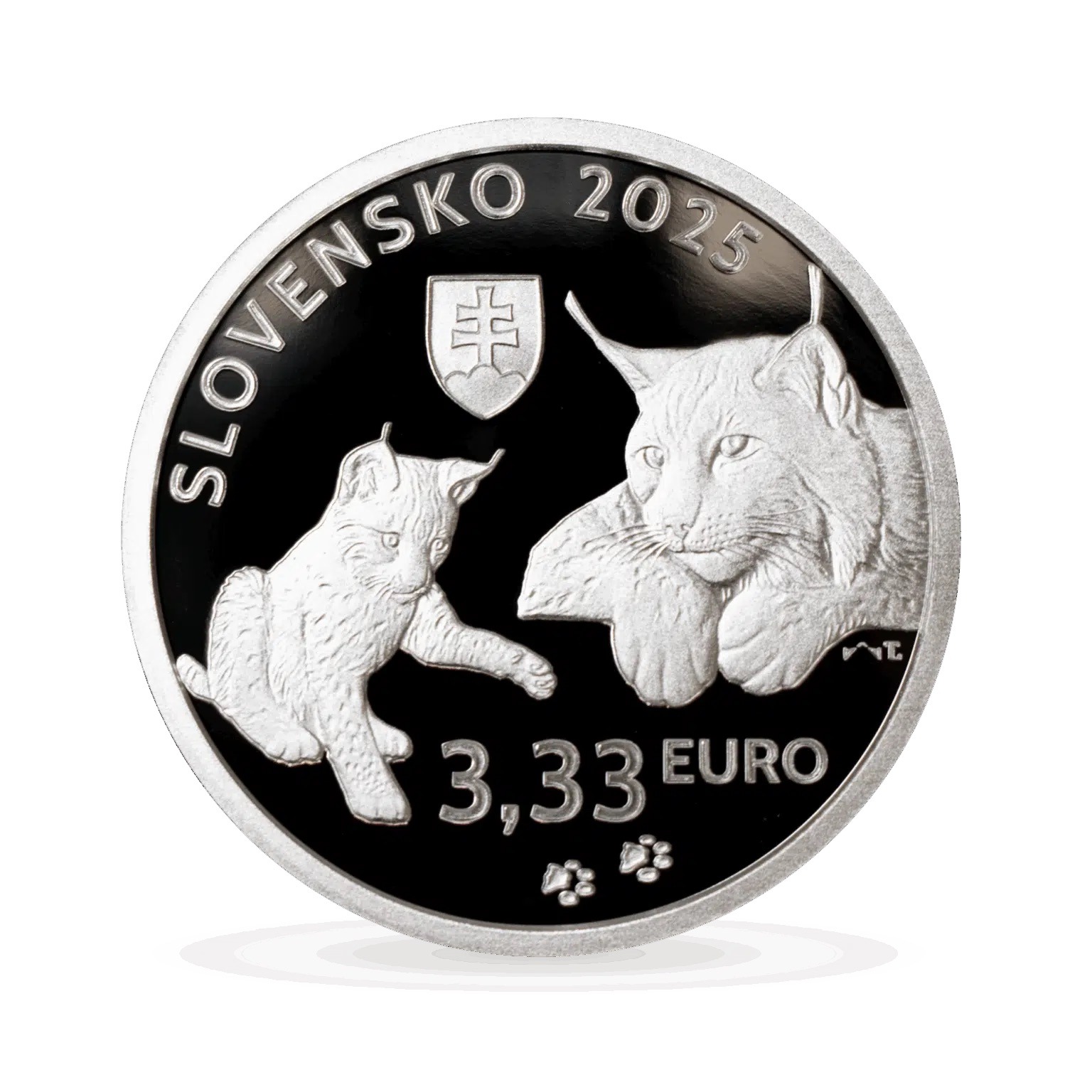 (New) Slovakia Fauna and Flora in Slovakia - Grey Wolf, Eurasian Lynx, Brown Bear Silver 1 oz Proof Coin【3 Coin Set】 - Image 6