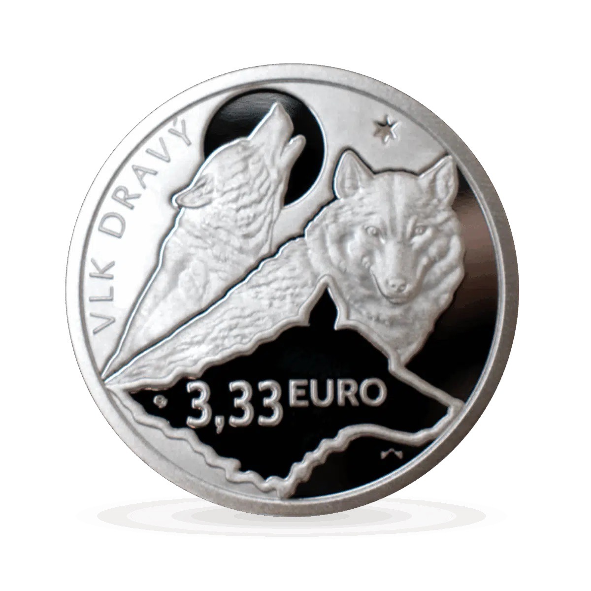 (New) Slovakia Fauna and Flora in Slovakia - Grey Wolf, Eurasian Lynx, Brown Bear Silver 1 oz Proof Coin【3 Coin Set】 - Image 3