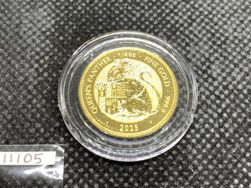 2025年 (新品) イギリス「ロイヤルチューダービースト・女王のパンサー」純金 1/4オンス 金貨 #11105