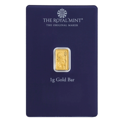(New) Great Britain The Royal Mint Britannia Best Wishes Gold 1 Gram Bar