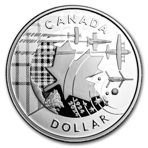 2024 (New) Canada 100th Anniversary of the Royal Canadian Air Force Silver 3/4 oz Proof Coin - Image 2