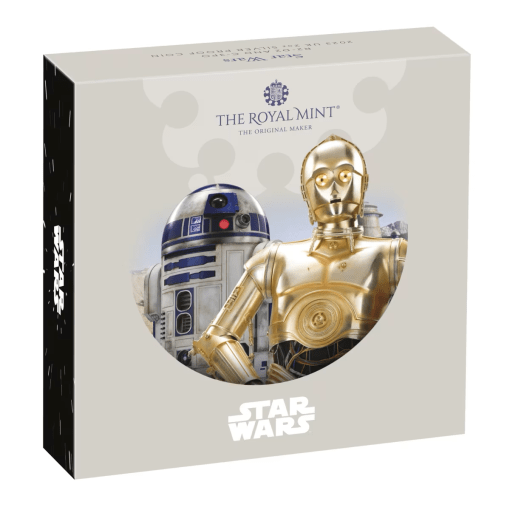 2023年 (新品) イギリス「スターウォーズ・R2-D2とC-3PO」純銀 2オンス プルーフ 銀貨 - 画像 (8)
