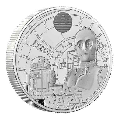 2023年 (新品) イギリス「スターウォーズ・R2-D2とC-3PO」純銀 2オンス プルーフ 銀貨 - 画像 (5)