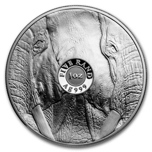 2024年 (新品) 南アフリカ「ゾウ・エレ ファント」純銀 1オンス プルーフ 銀貨【2枚セット】 - 画像 (4)