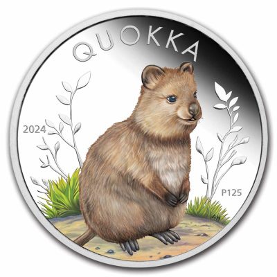 2024 (New) Australian Quokka Silver 1 oz Color Proof Coin