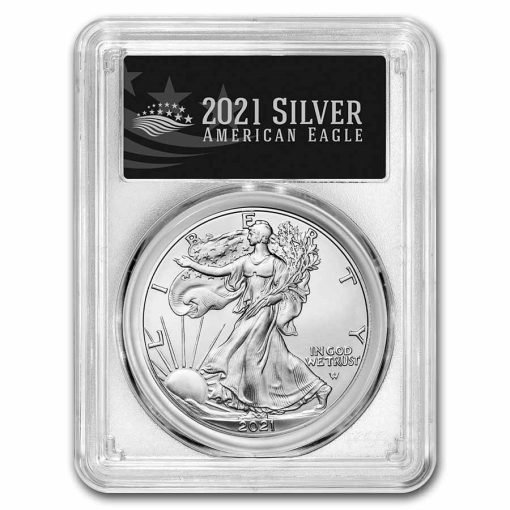 2021 (New) American Eagle Walking Liberty Silver 1 oz Coin PCGS MS70 (FirstStrike, Black Label)【Type 2】