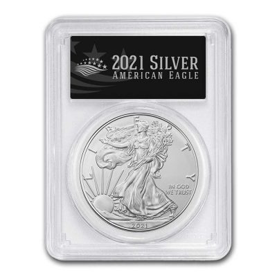 2021 (New) American Eagle Walking Liberty Silver 1 oz Coin PCGS MS70 (First Day of Issue, Black Label)【Type 1】