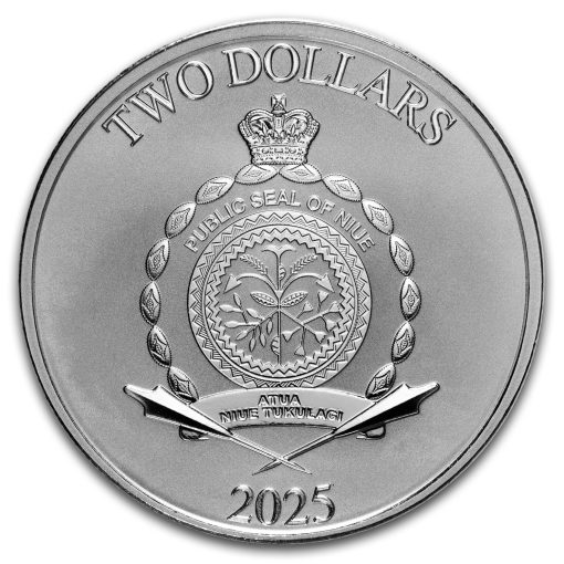 2025年 (新品) ニウエ「ディズニー・ミッキーと仲間たち」純銀 1オンス 銀貨 - 画像 (2)