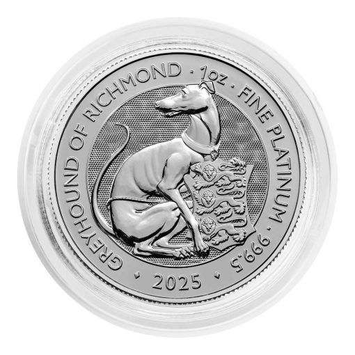 2025 (New) Great Britain The Royal Tudor Beasts Greyhound of Richmond Platinum 1 oz Coin - Image 5
