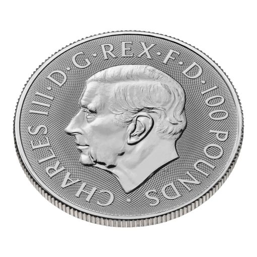 2025 (New) Great Britain The Royal Tudor Beasts Greyhound of Richmond Platinum 1 oz Coin - Image 4