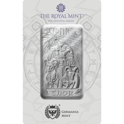 (New) Great Britain Royal Mint Norse Gods Series Thor Silver 10 oz Bar