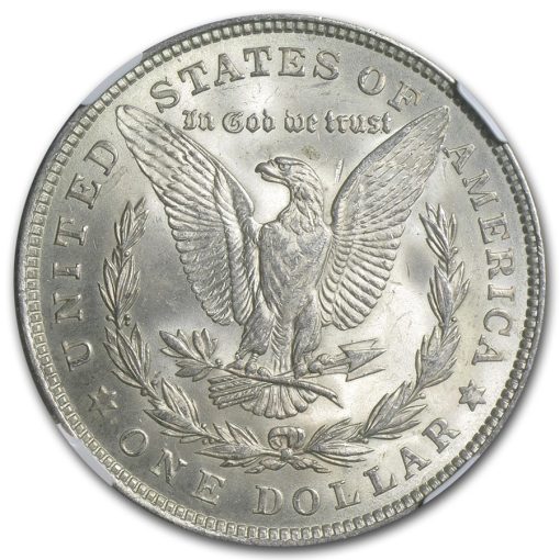 1921 USA Morgan Dollar 90% Silver Circulated Coin NGC MS63 - Image 3