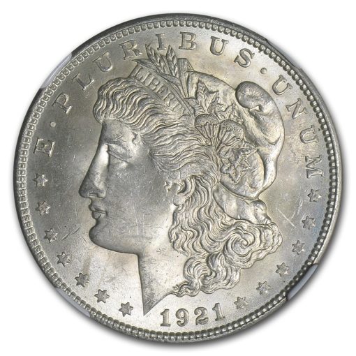 1921 USA Morgan Dollar 90% Silver Circulated Coin NGC MS63 - Image 2