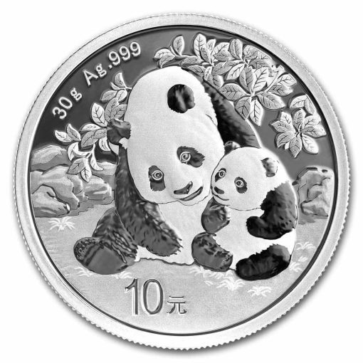 2024年 (新品) 中国「パンダ」純銀 30グラム 銀貨 PCGS MS70 (ファーストストライク、陰陽) - 画像 (2)
