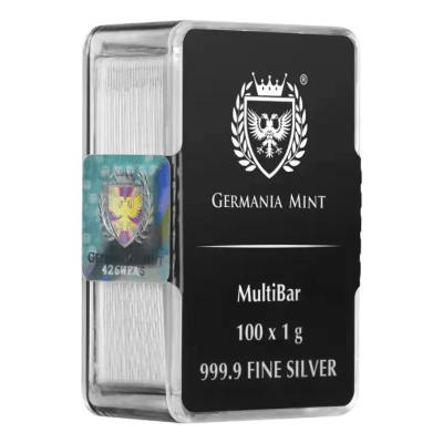 (New) Germania Silver 1 gram MultiBar【100 bars】