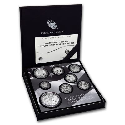 2018 (New) United States Mint Limited Edition Silver 2.34 oz Proof Coin【8 Coin Set】
