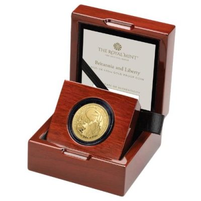 2025 (New) Great Britain Britannia and Lady Liberty Gold 1/10 oz Proof Coin