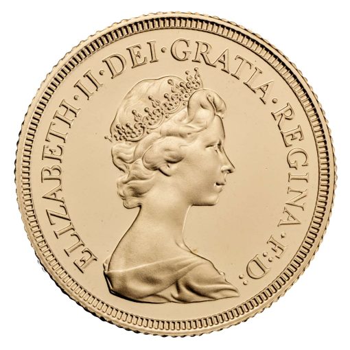 1979年 (新品) イギリス「ソブリン・エリザベス2世」91.67％ 金 プルーフ 金貨 - 画像 (2)