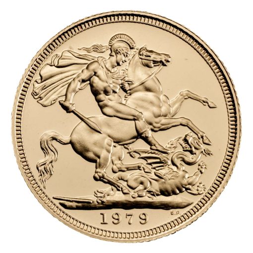 1979年 (新品) イギリス「ソブリン・エリザベス2世」91.67％ 金 プルーフ 金貨