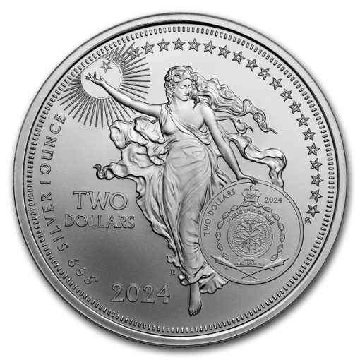 2024年 (新品) ニウエ「アイコン・シェイクスピア」純銀 1オンス 銀貨 NGC MS70 - 画像 (3)