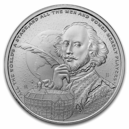 2024年 (新品) ニウエ「アイコン・シェイクスピア」純銀 1オンス 銀貨 NGC MS70 - 画像 (2)