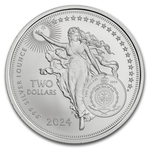 2024年 (新品) ニウエ「アイコン・ヨハネス・グーテンベルク」純銀 1オンス 銀貨 NGC MS70 - 画像 (3)