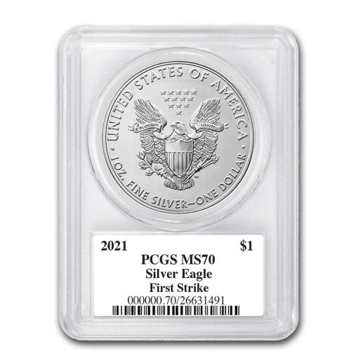 2021 (New) American Eagle Walking Liberty Silver 1 oz Coin PCGS MS70 (FirstStrike, Black Label)【Type 1】 - Image 2