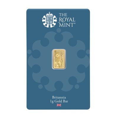(New) The Royal Mint Britannia Gold 1 Gram Bar (CertiCard®)