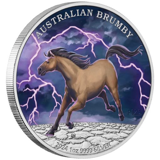 2024 (New) Australia Brumby Silver 1 oz Color Proof Coin - Image 4