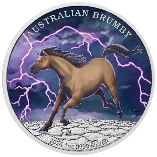 2024 (New) Australia Brumby Silver 1 oz Color Proof Coin - Image 2