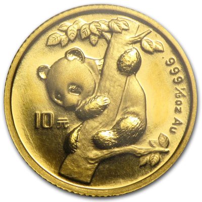 1996年 (新品) 中国「パンダ」純金 1/10オンス 金貨
