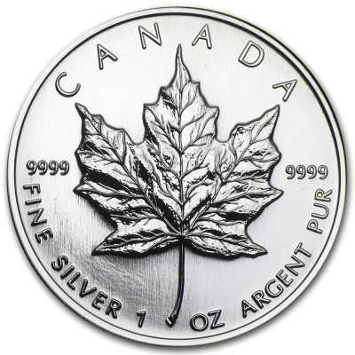 1998 (New) Canadian Maple Leaf Silver 1 oz Coin