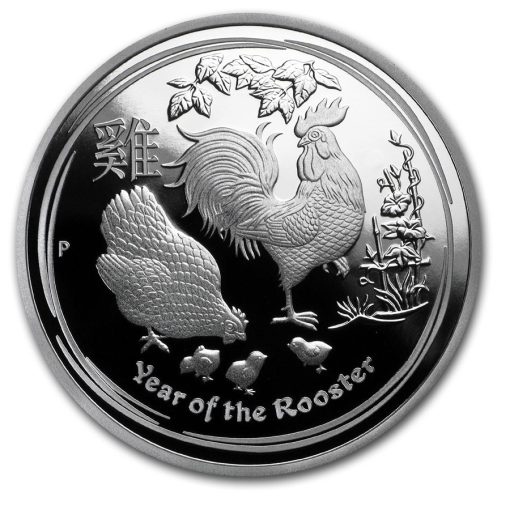 2017 (New) Australian Year of the Rooster Lunar Silver 1 oz Proof Coin - Image 2