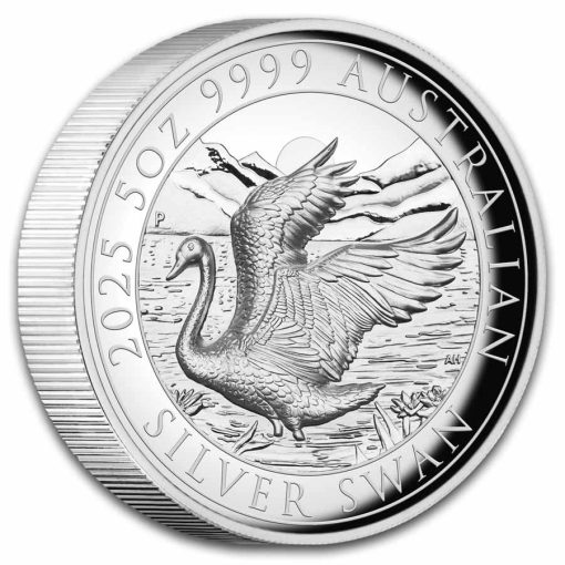 2025 (New) Australian Swan Silver 5 oz High Relief Proof Coin - Image 4