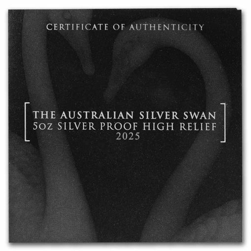 2025 (New) Australian Swan Silver 5 oz High Relief Proof Coin - Image 6