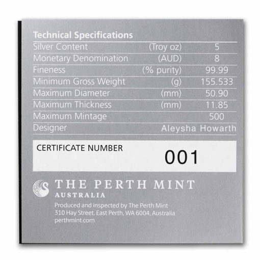 2025 (New) Australian Swan Silver 5 oz High Relief Proof Coin - Image 7