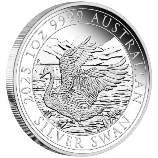 2025年 (新品) オーストラリア「白鳥・ハクチョウ・スワン」パース マネーエキスポ ANDA スペシャル 純銀 1オンス プルーフ 銀貨 - 画像 (4)