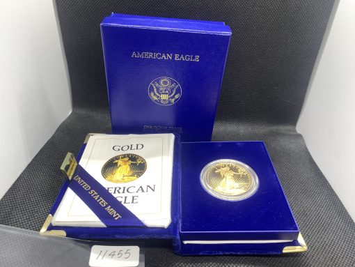 1986年 (新品) アメリカ 「イーグル・ウオーキング リバティ」純金 1オンス プルーフ 金貨 #11455