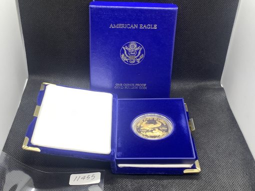 1986年 (新品) アメリカ 「イーグル・ウオーキング リバティ」純金 1オンス プルーフ 金貨 #11455 - 画像 (2)