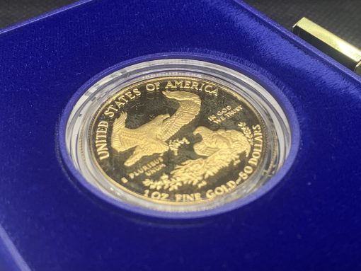 1986年 (新品) アメリカ 「イーグル・ウオーキング リバティ」純金 1オンス プルーフ 金貨 #11455 - 画像 (6)