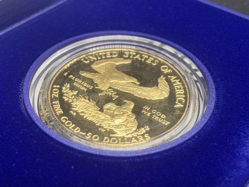 1986年 (新品) アメリカ 「イーグル・ウオーキング リバティ」純金 1オンス プルーフ 金貨 #11455 - 画像 (9)