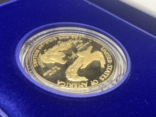 1986年 (新品) アメリカ 「イーグル・ウオーキング リバティ」純金 1オンス プルーフ 金貨 #11455 - 画像 (10)
