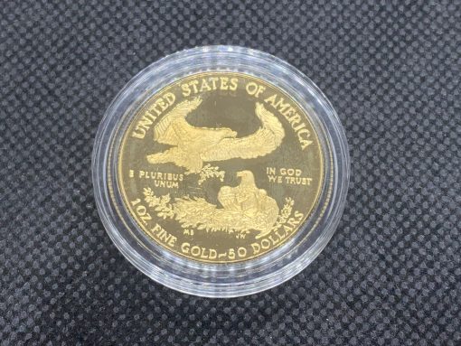1986年 (新品) アメリカ 「イーグル・ウオーキング リバティ」純金 1オンス プルーフ 金貨 #11455 - 画像 (4)