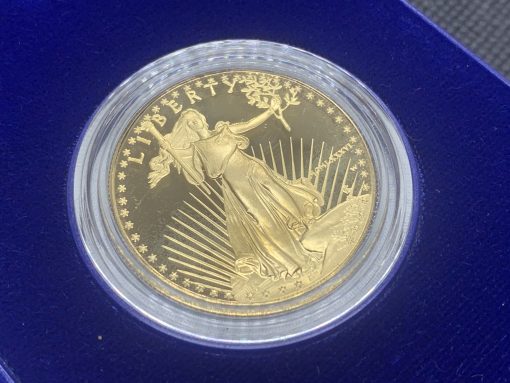 1986年 (新品) アメリカ 「イーグル・ウオーキング リバティ」純金 1オンス プルーフ 金貨 #11455 - 画像 (5)