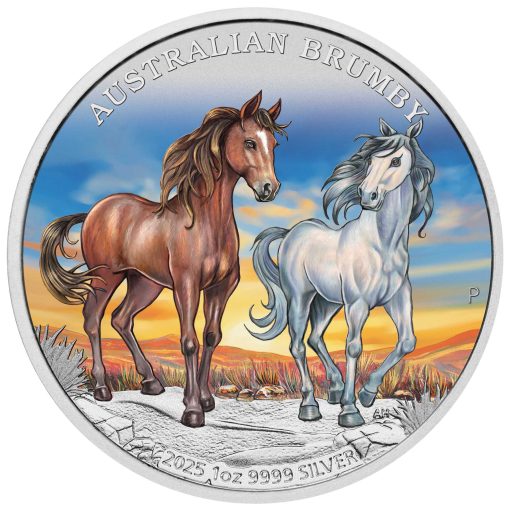 2025 (New) Australia Brumby Silver 1 oz Color Proof Coin - Image 2